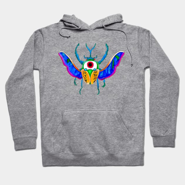 Evil Eye Beetle Hoodie by Art of V. Cook